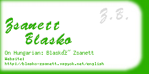 zsanett blasko business card